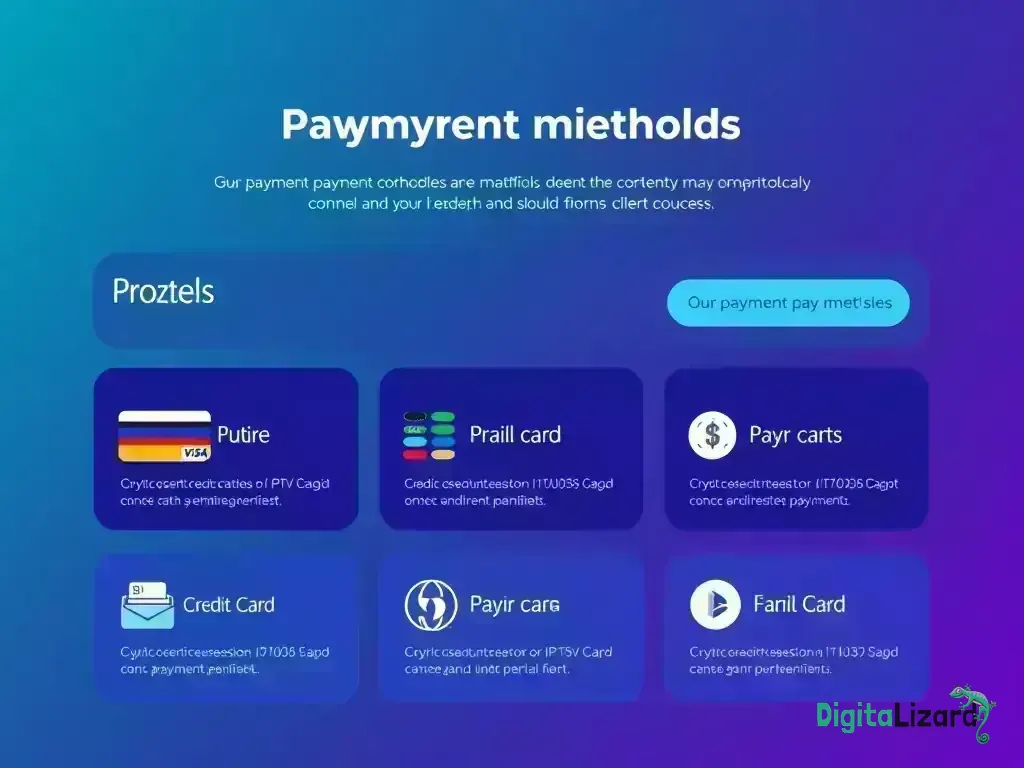 Overview of available payment methods for Digitalizard