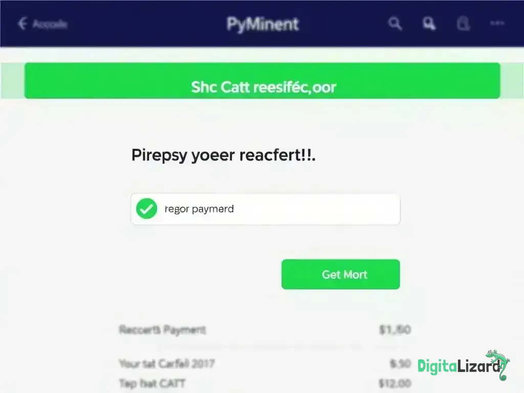 Successful payment confirmation screen