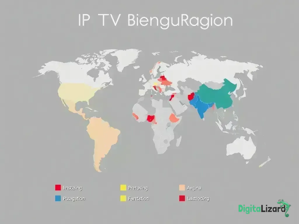 World map showing IPTV regulations by region